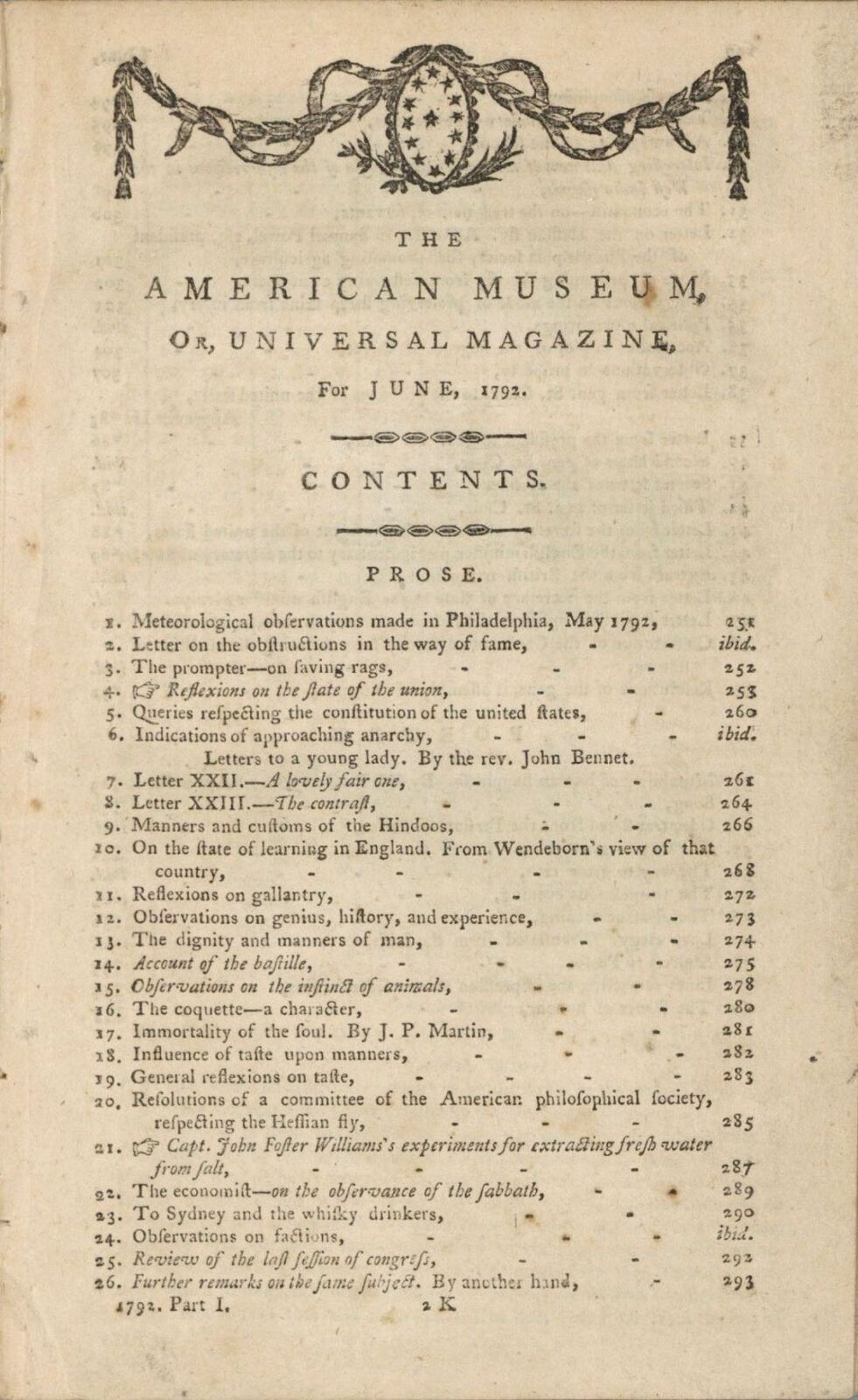 18th Century Gentleman\'s Magazine - Americana - Miscellaneous