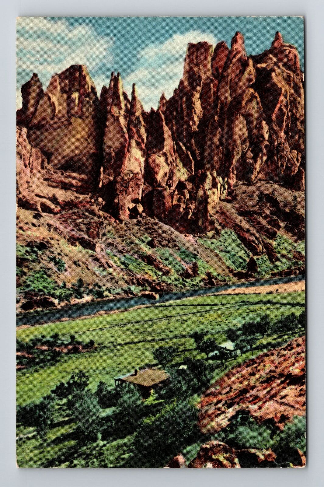Central OR-Oregon, Smith Rocks in the Crooked River Canyon, Vintage Postcard