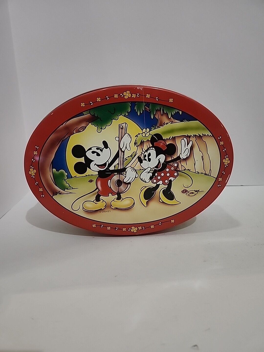 Vintage Disney Mickey & Minnie Mouse Metal Tin ~ Music Love Theme
