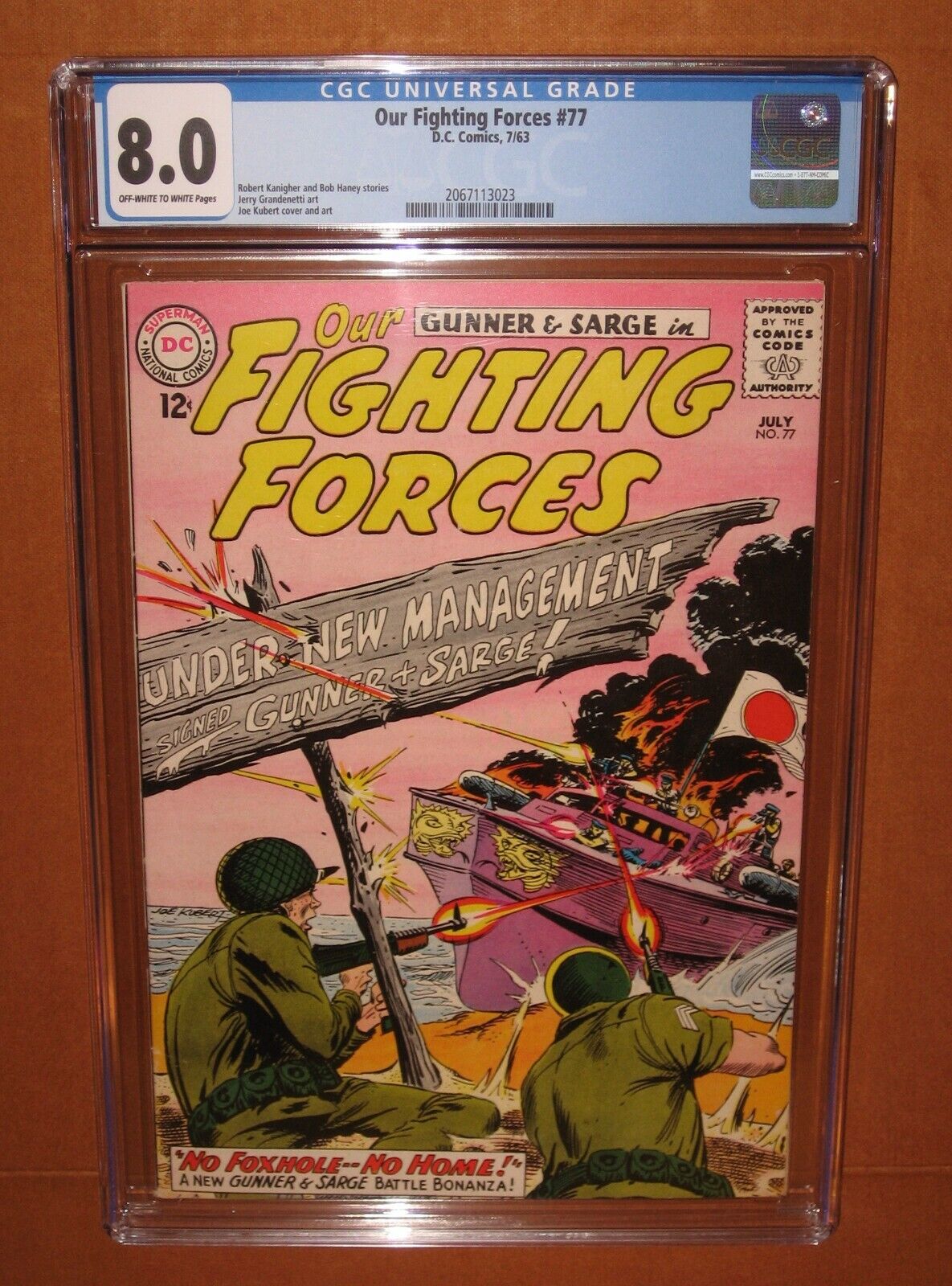 Our Fighting Forces #77 CGC 8.0 7th BEST copy in CGC\'s CENSUS 12 HD pix INSURED