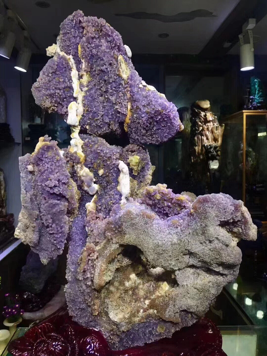 44.6LB Natural Grape Agate Quartz Crystal Cluster Mineral specimen Reiki heal