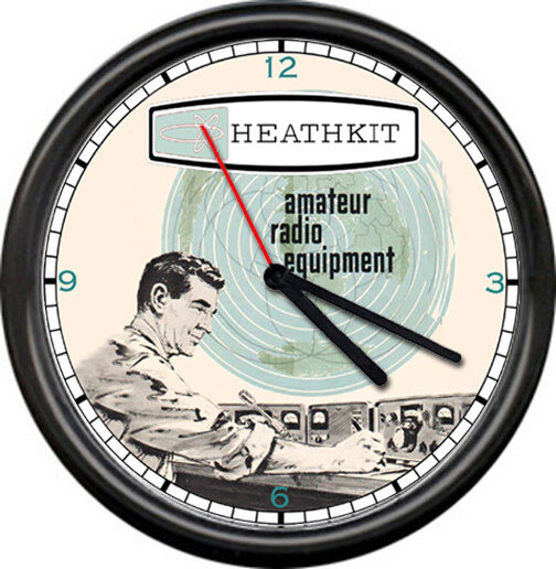 Heathkit Amateur Radio Hamm Equipment Tube Dealer Sales Sign Wall Clock