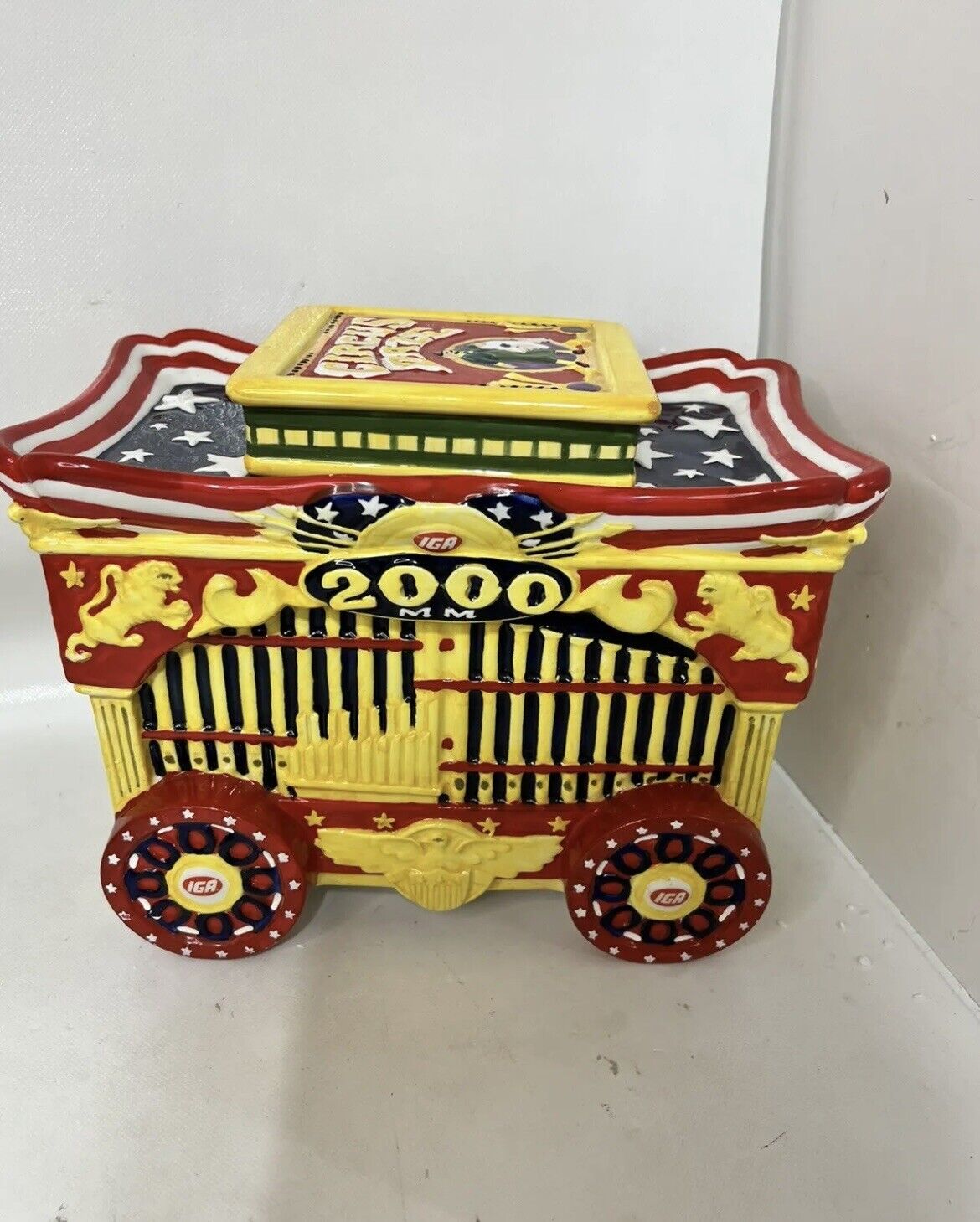 2000 IGA Circus Daze Special Edition Cookie Jar  / Calliope Music Wagon