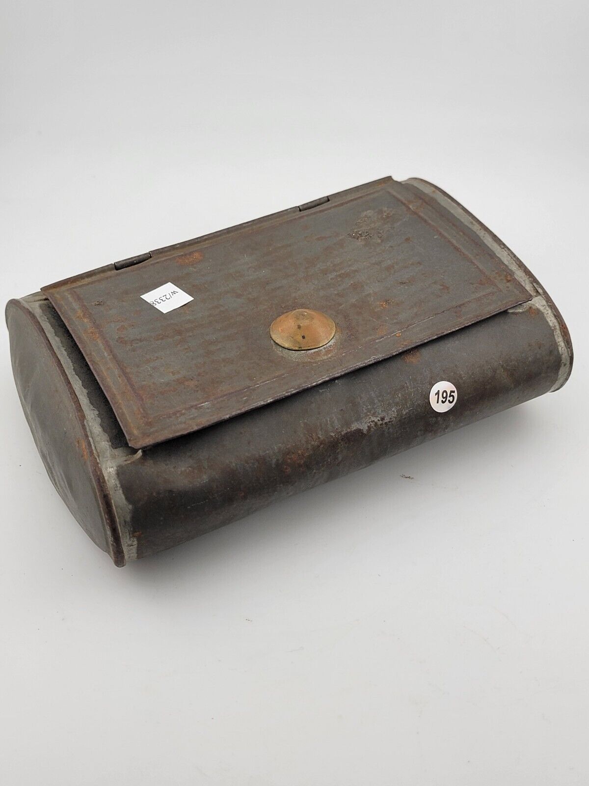 Rare Civil/ Indian War Era Hinged Tin Box For Soldiar Personal Items