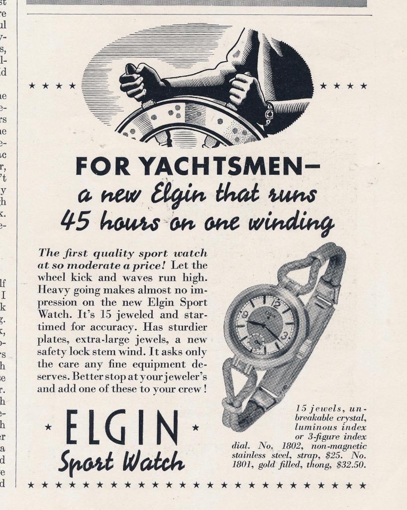 Magazine Ad - 1937 - Elgin Watches - \