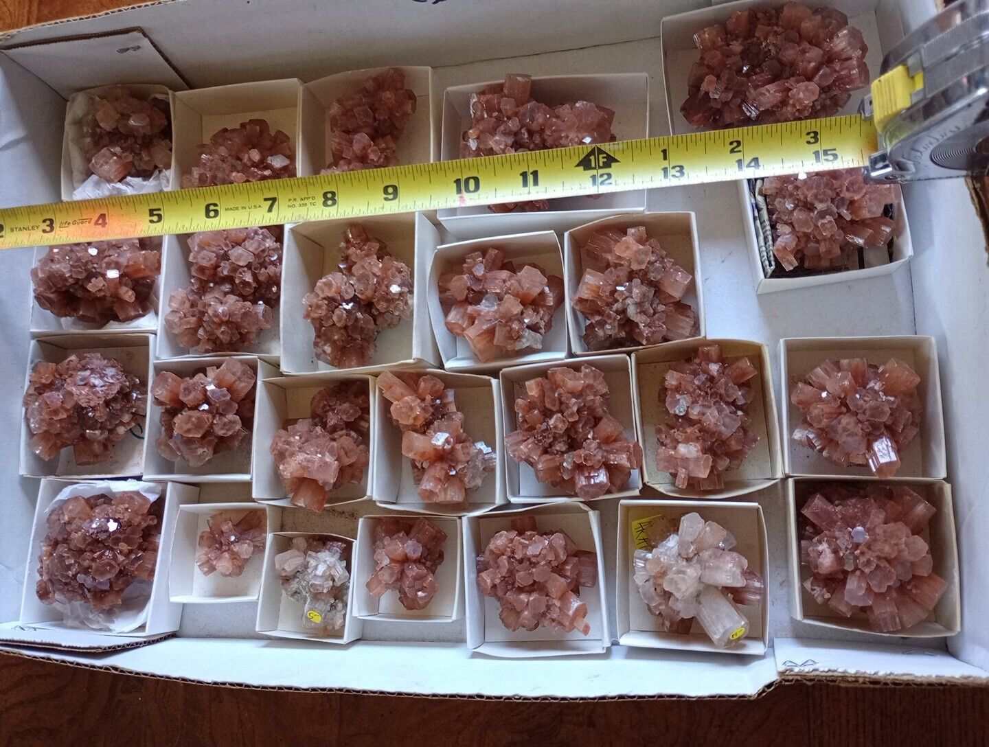 🔥 ARAGONITE FLOWER CLUSTERS 24 PC FLAT WHOLESALE MOROCCO DIFFERENT SIZES BROWN