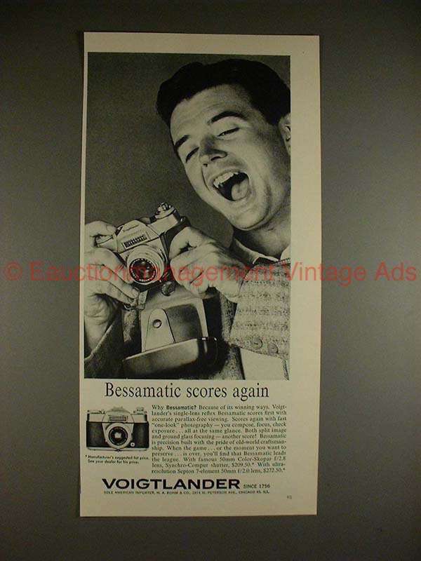 1962 Voigtlander Bessamatic Camera Ad - Scores Again