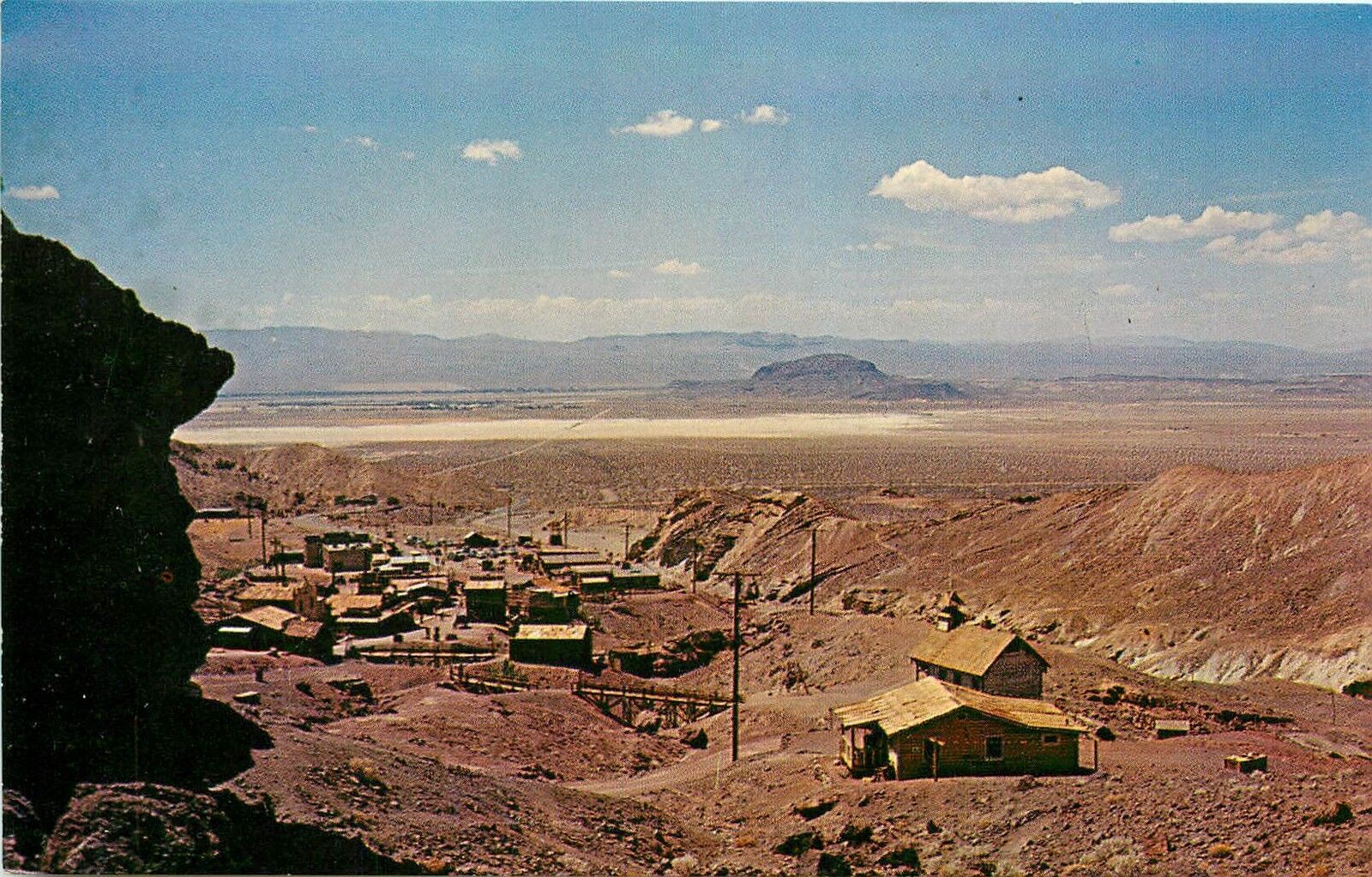 c1960 Chrome Postcard; Looking Down at Calico CA near Barstow Unposted