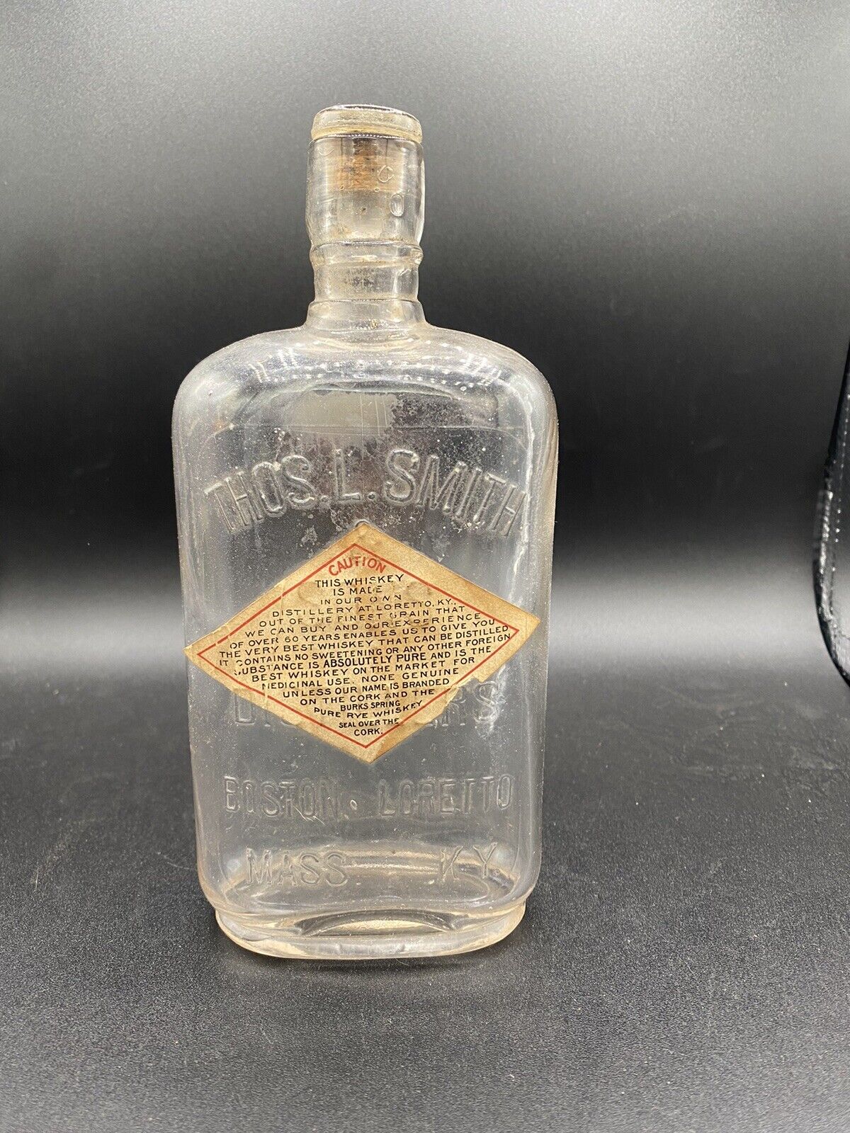 Thomas L Smith & Sons Antique Whiskey Bottle