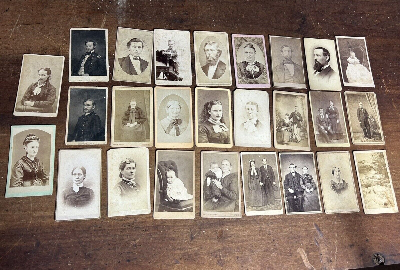 Lot of Antique Vintage Photos Cabinet Cards 1890-1930s Confederate Military etc