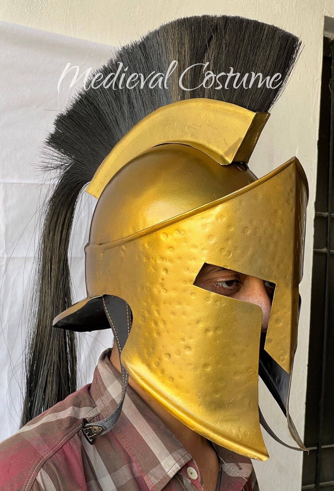 Medieval Wearable 300 Spartan Helmet King Leonidas Movie Helmet Men Larp Costume