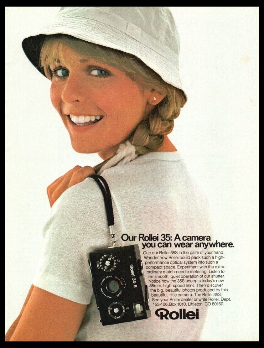 1978 Rollei 35 mm Camera Vintage ORIGINAL Print ad /mini poster-1970\'s