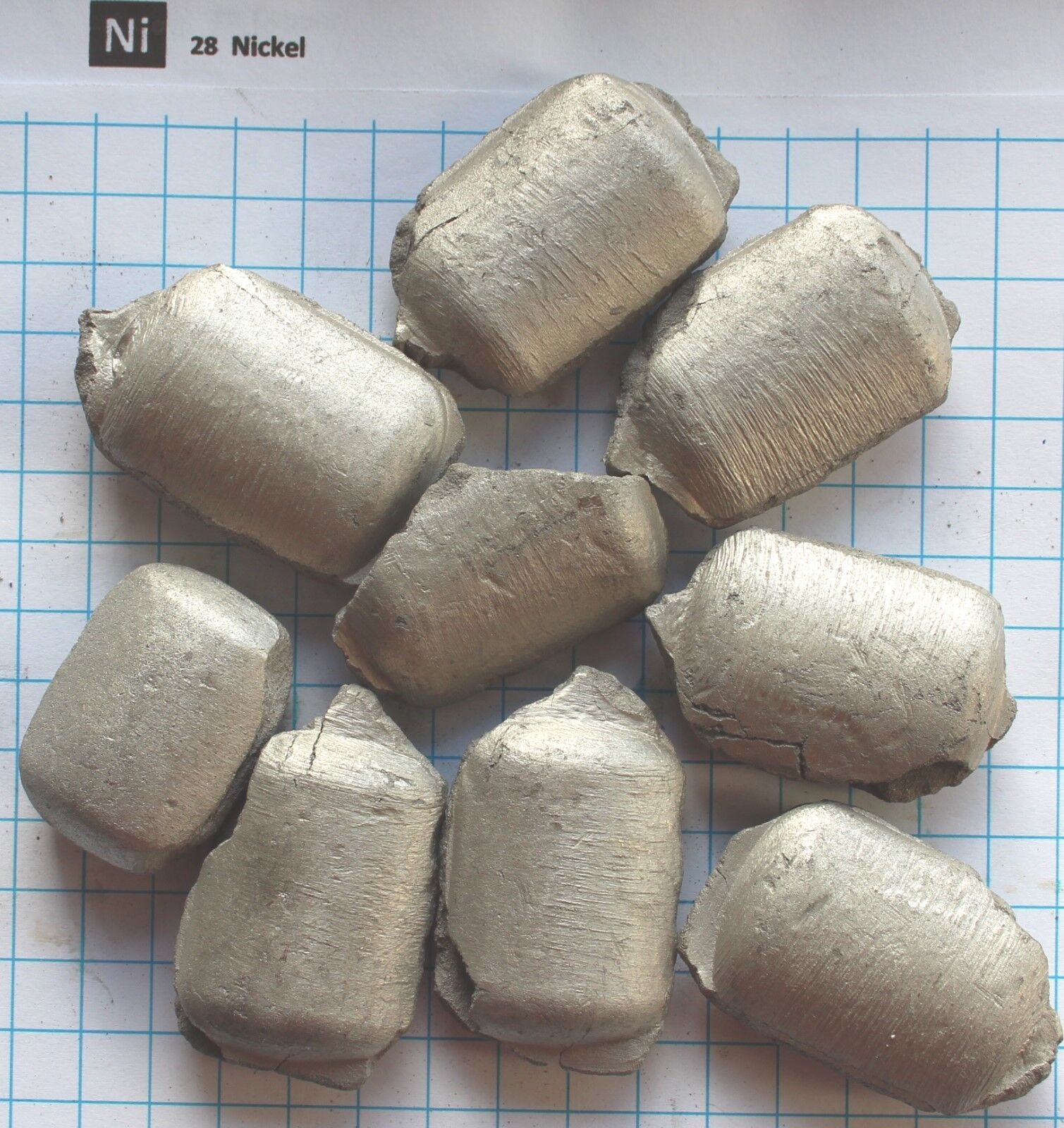 1 kilogram 2.2LB 99.8% Nickel metal brikets element 28 sample