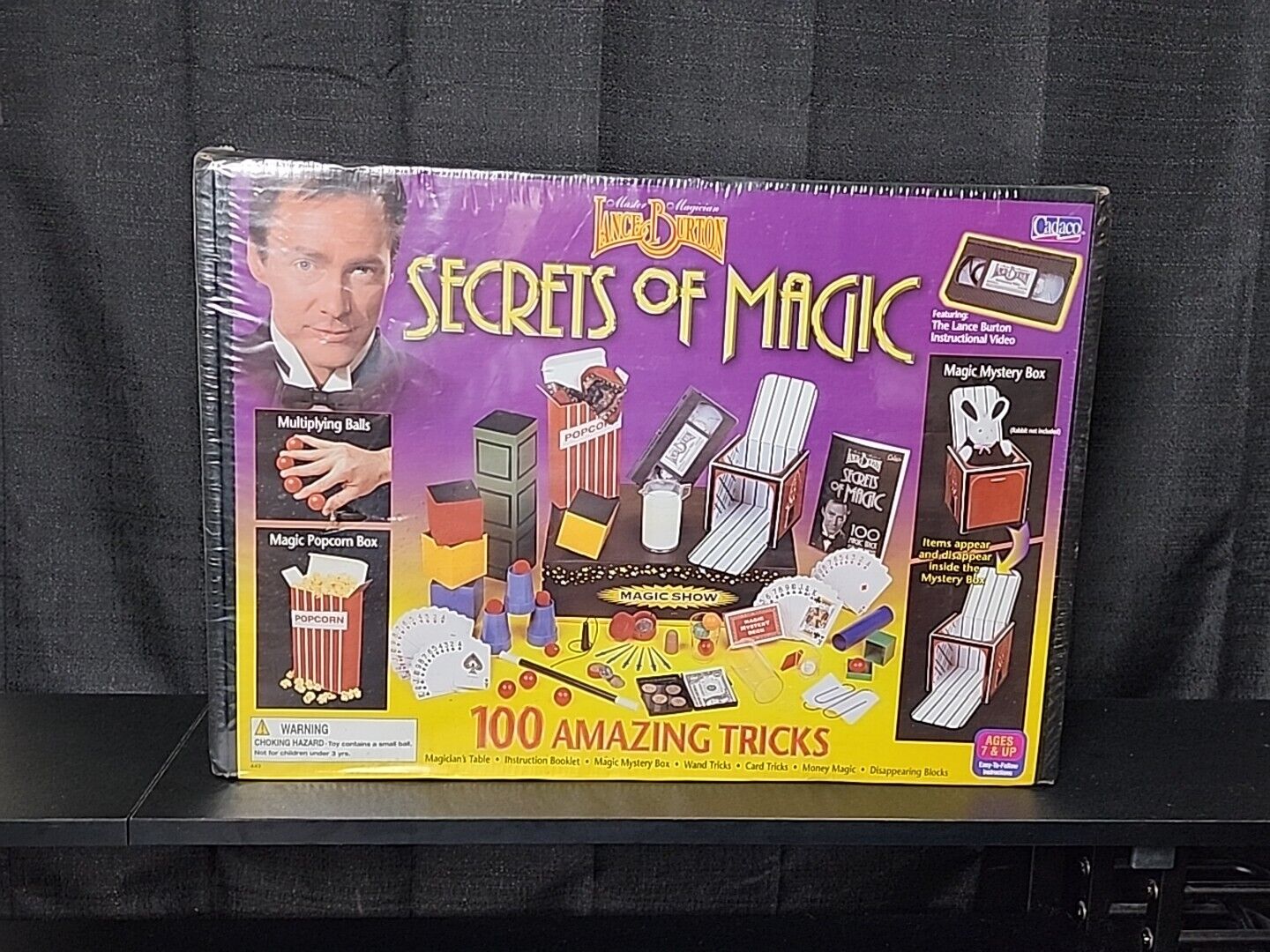 Cadaco Lance Burton Secrets of Magic 100 amazing tricks -Sealed RARE-Vhs novelty