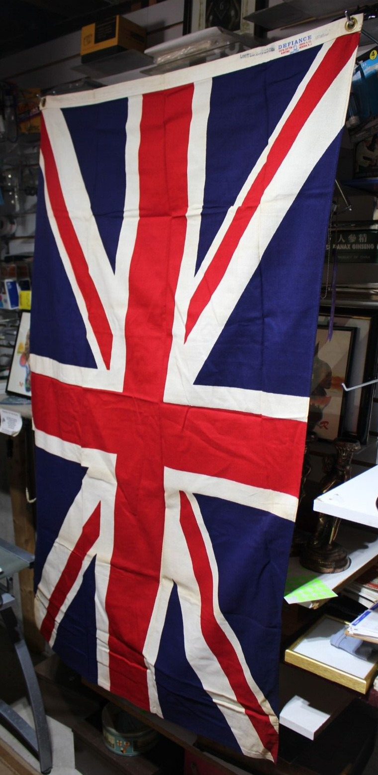 Vintage British Red Ensign Flag Defiance 100% Cotton Bunting Annin & Co 3’ x 5’