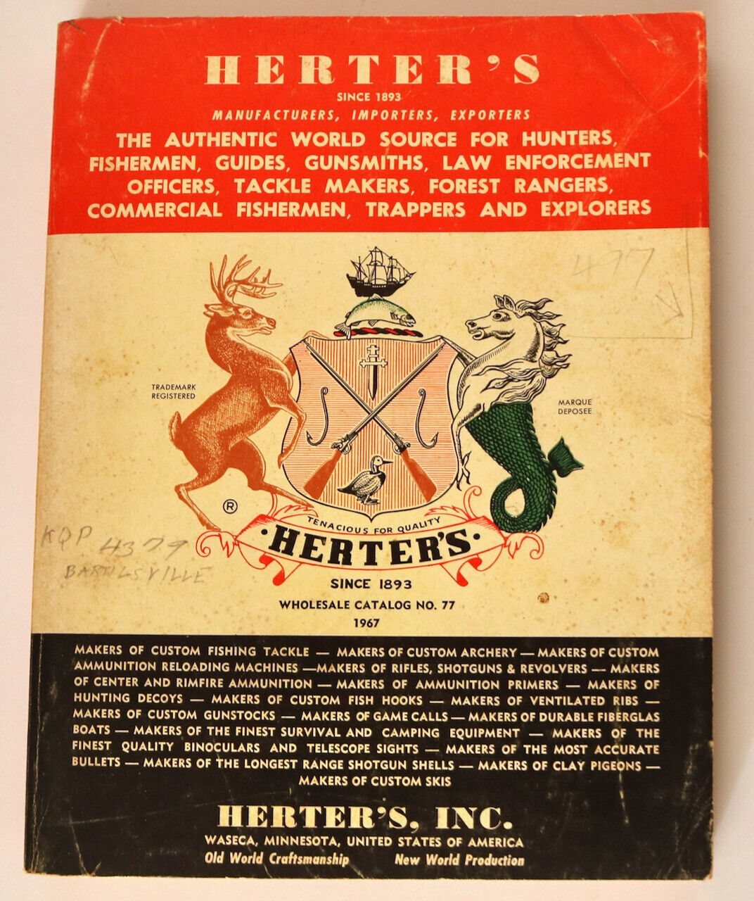 HERTER's vintage 1967 wholesale catalog hunters fishermen gunsmith