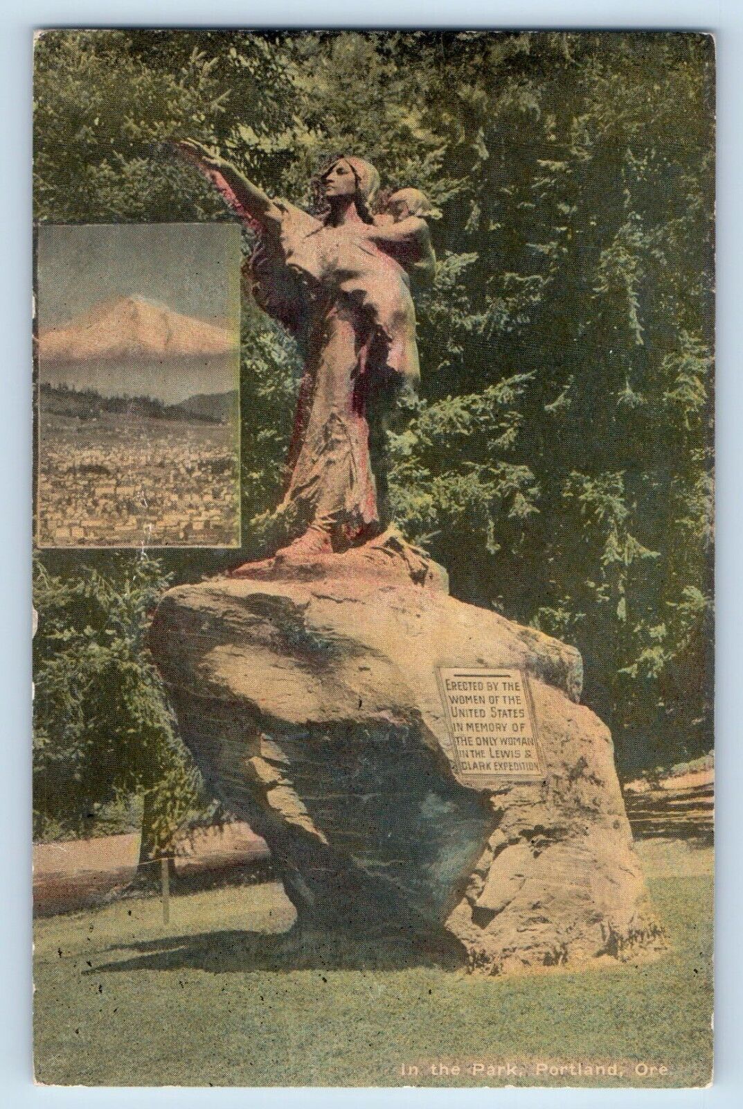 Portland Oregon OR Postcard In The Park View Soo Line Railroad Advertising