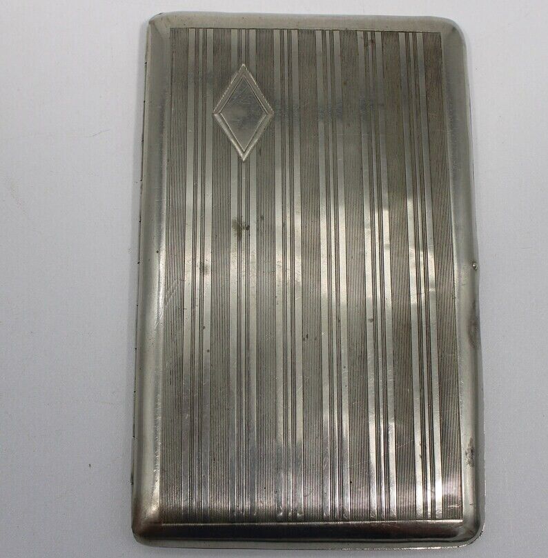 Art Deco Fill Kwik Silver-tone Cigarette Case - 1919