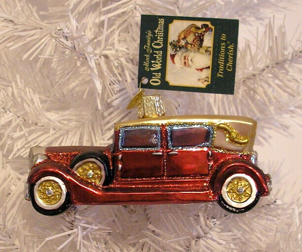 2004 - CLASSIC RED AUTO  - OLD WORLD CHRISTMAS -BLOWN GLASS ORNAMENT NEW W/TAG