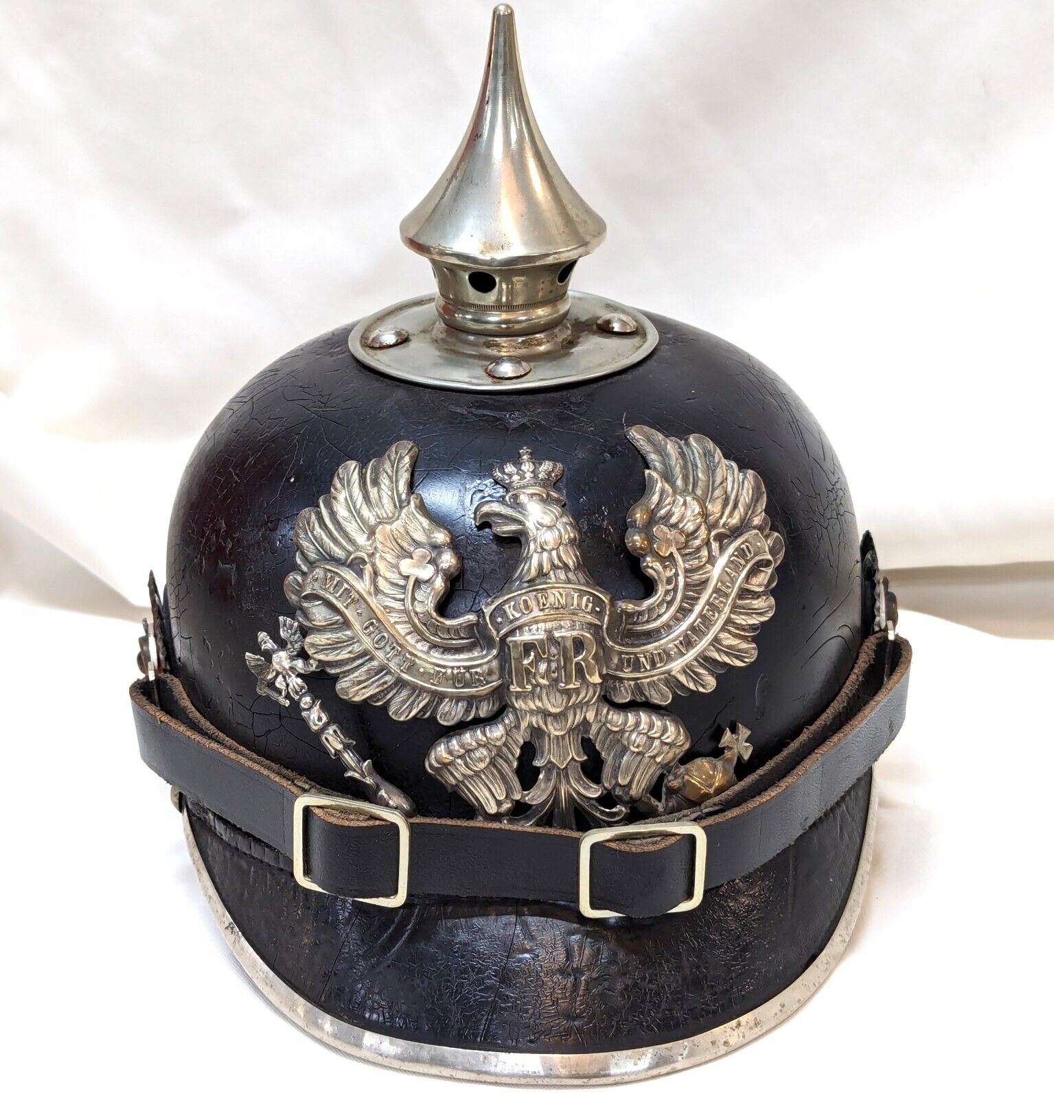 WW1 era German Kingdom of Prussia spiked helmet - Pioneer's enlisted Pickelhaube
