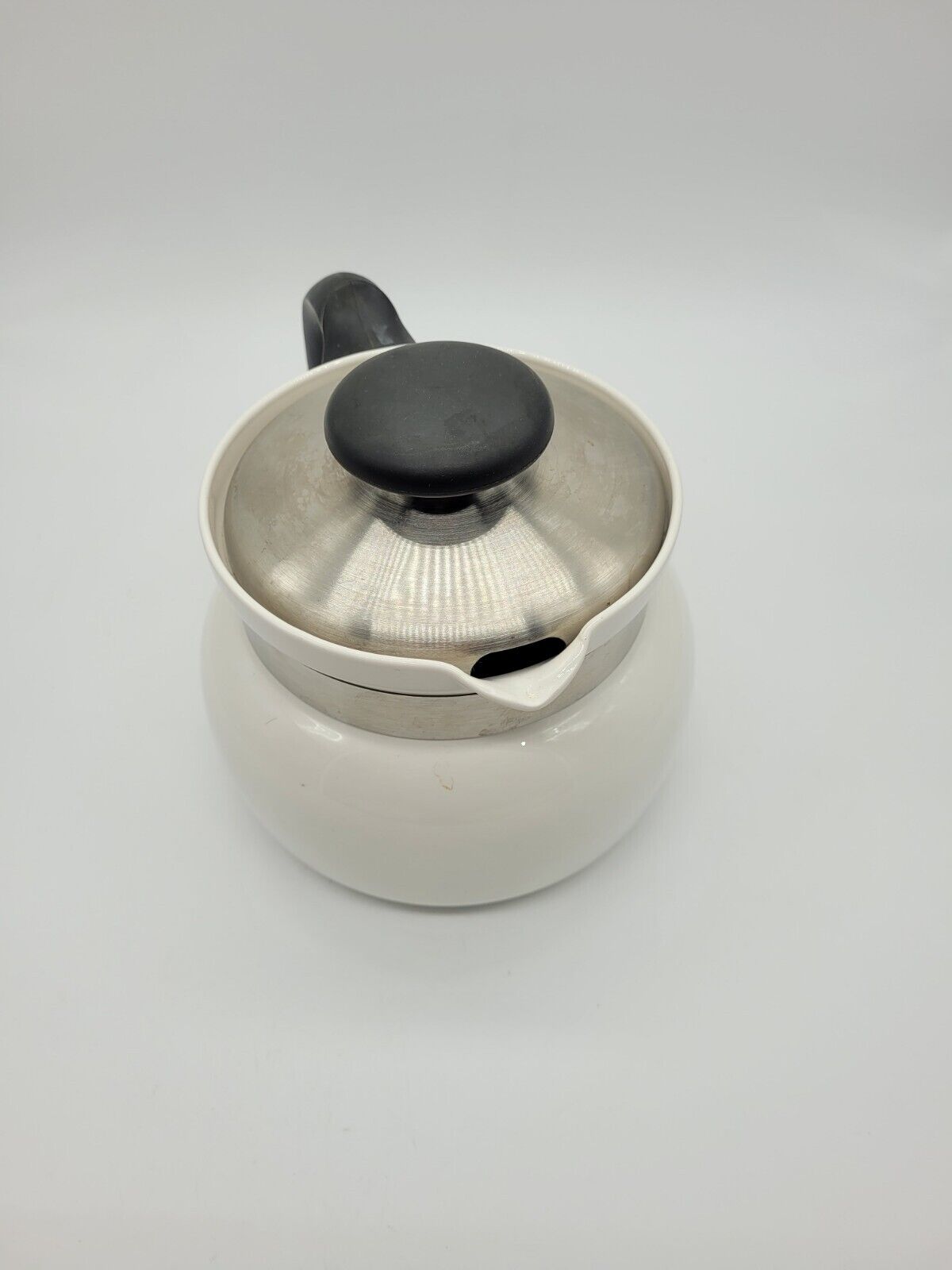 Rare Vintage Corning Ware 2-Qt. 8-Cup TeaPot Kettle Black Backstamp 