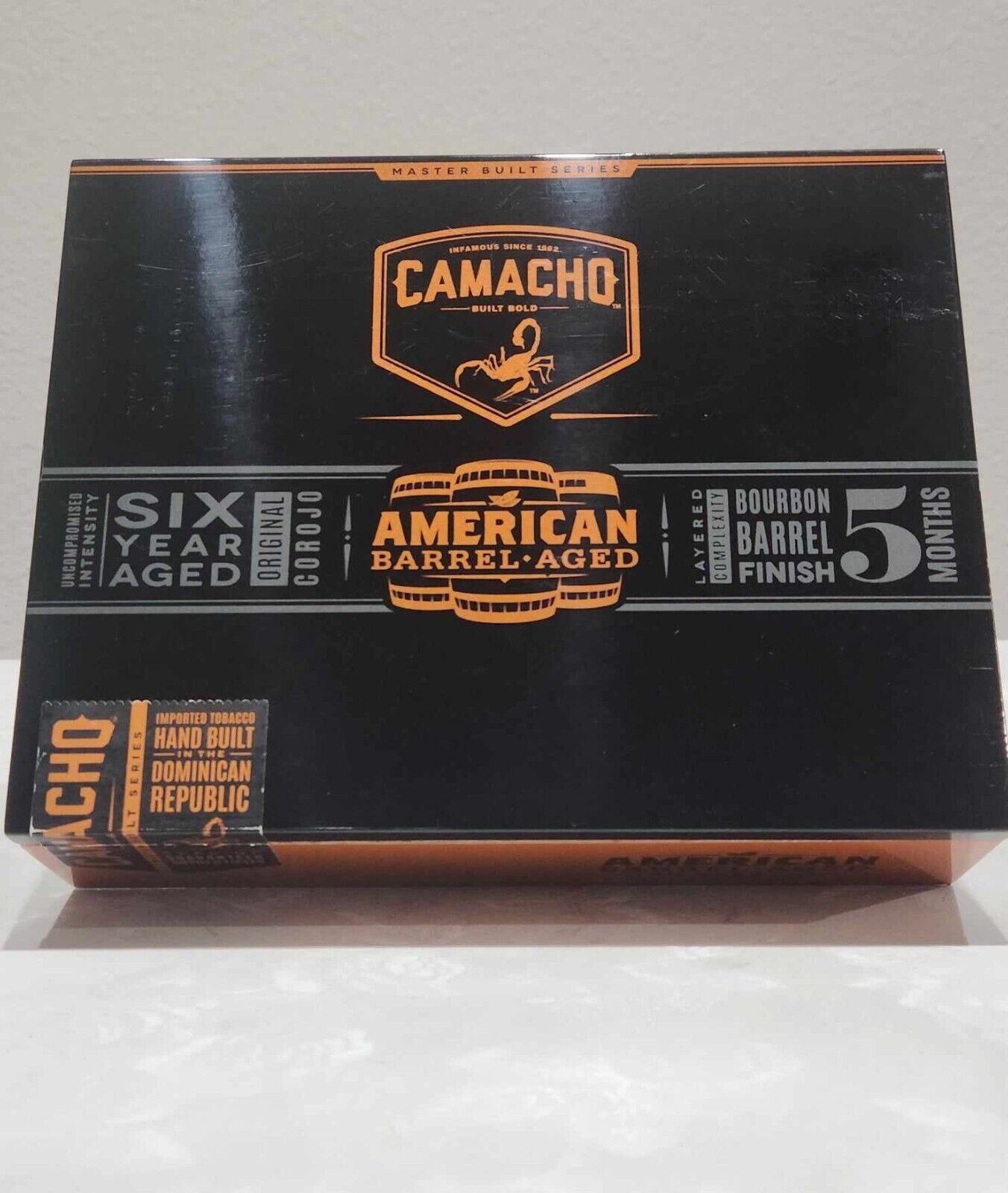 Camacho American Barrel Aged Cigar Box 10.25”x6.75”x2.5” Empty