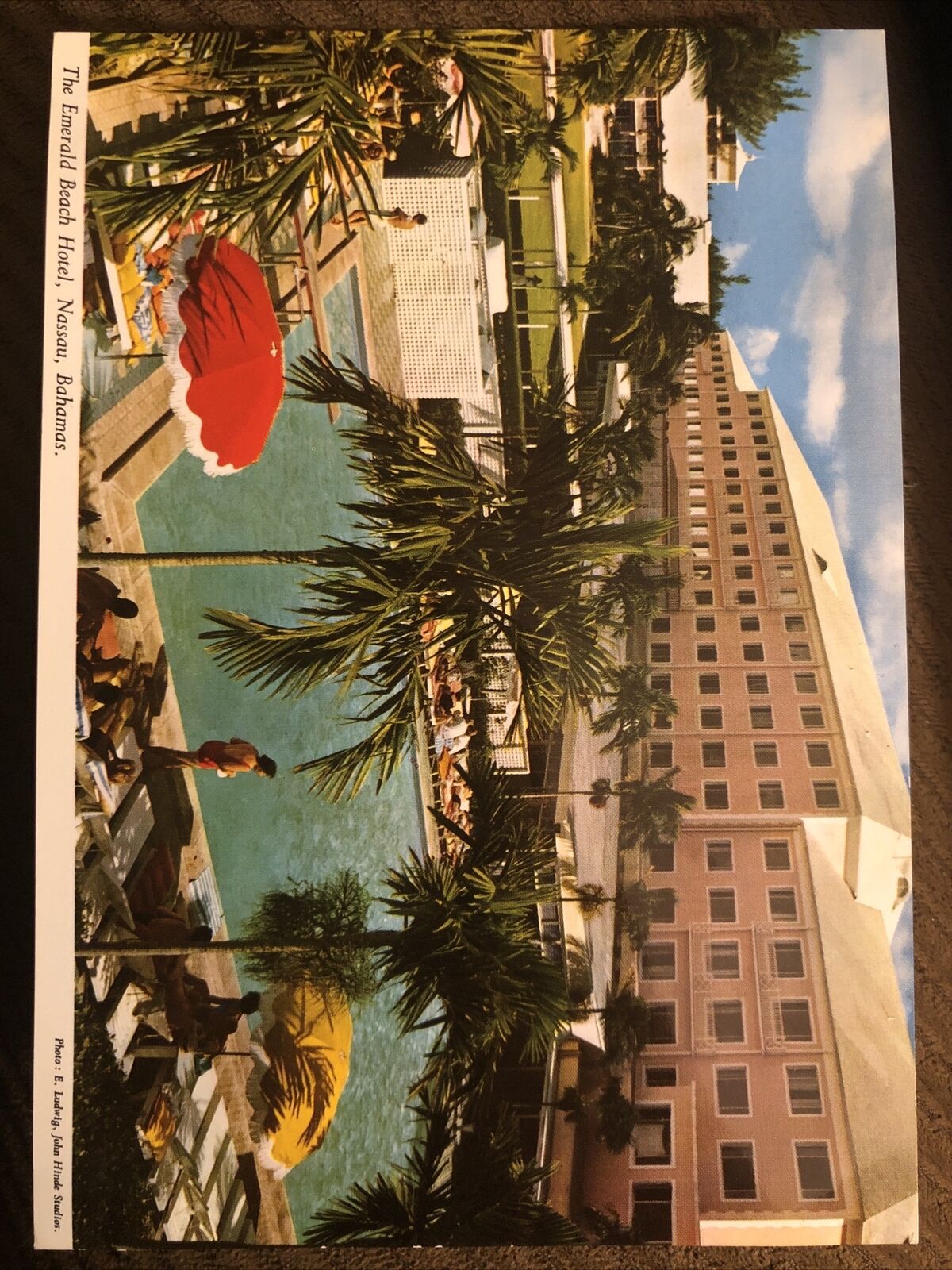 The Emerald Beach Hotel, Nassau, Bahamas Vintage Postcard c1969 John Hinde