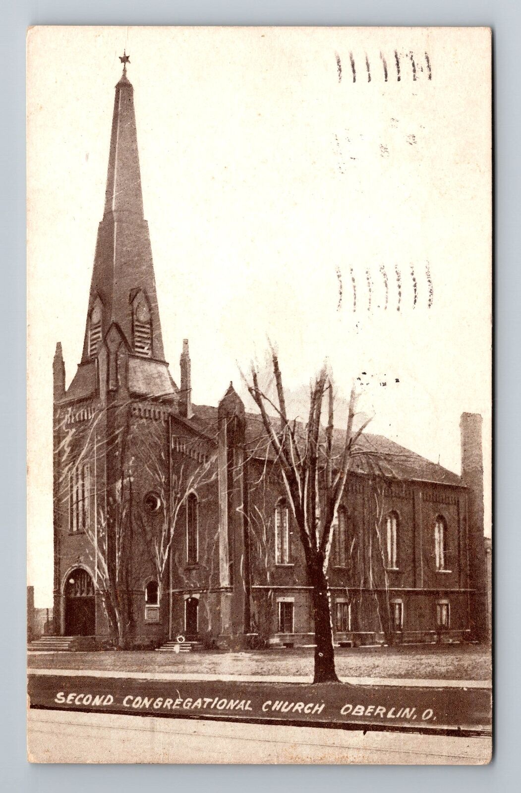 Oberlin OH-Ohio, Second Congregational Church, Vintage Postcard