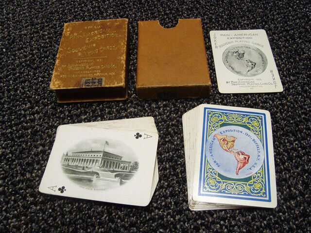 Circa 1901 Pan American Exposition Souvenir Playing Cards, 52+J+BOX