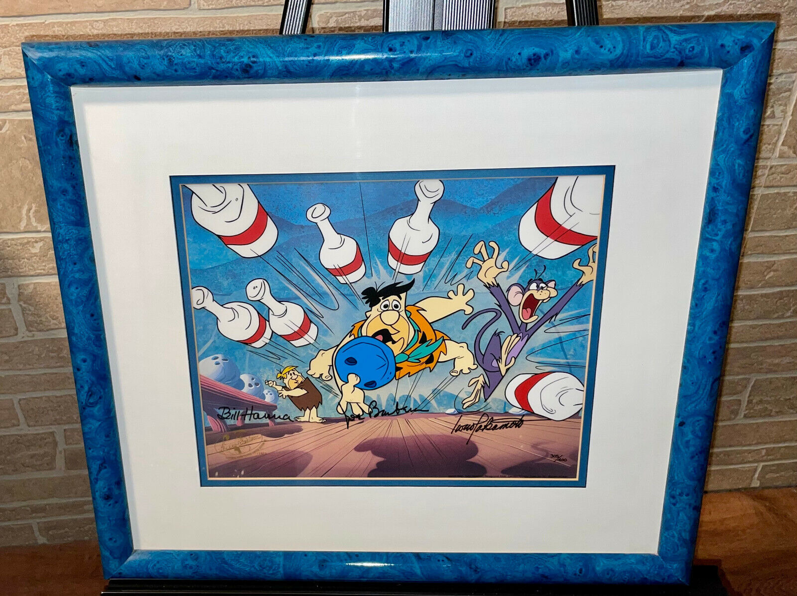 Flintstones Cel Hanna Barbera Takamoto Signed Kingpin Animation Art Cell