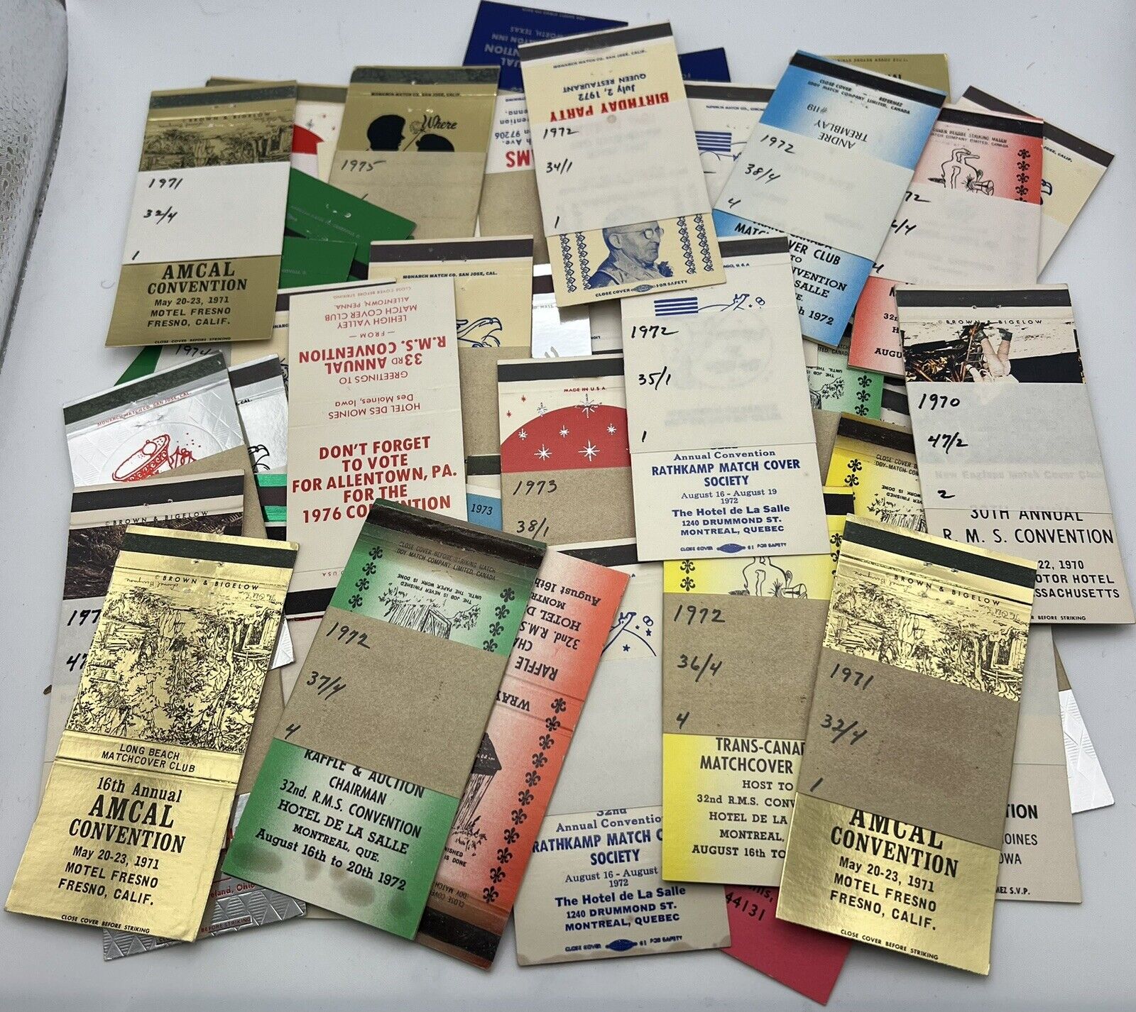 Vintage 1970’s Advertising Matchbook Covers Lot Of 100