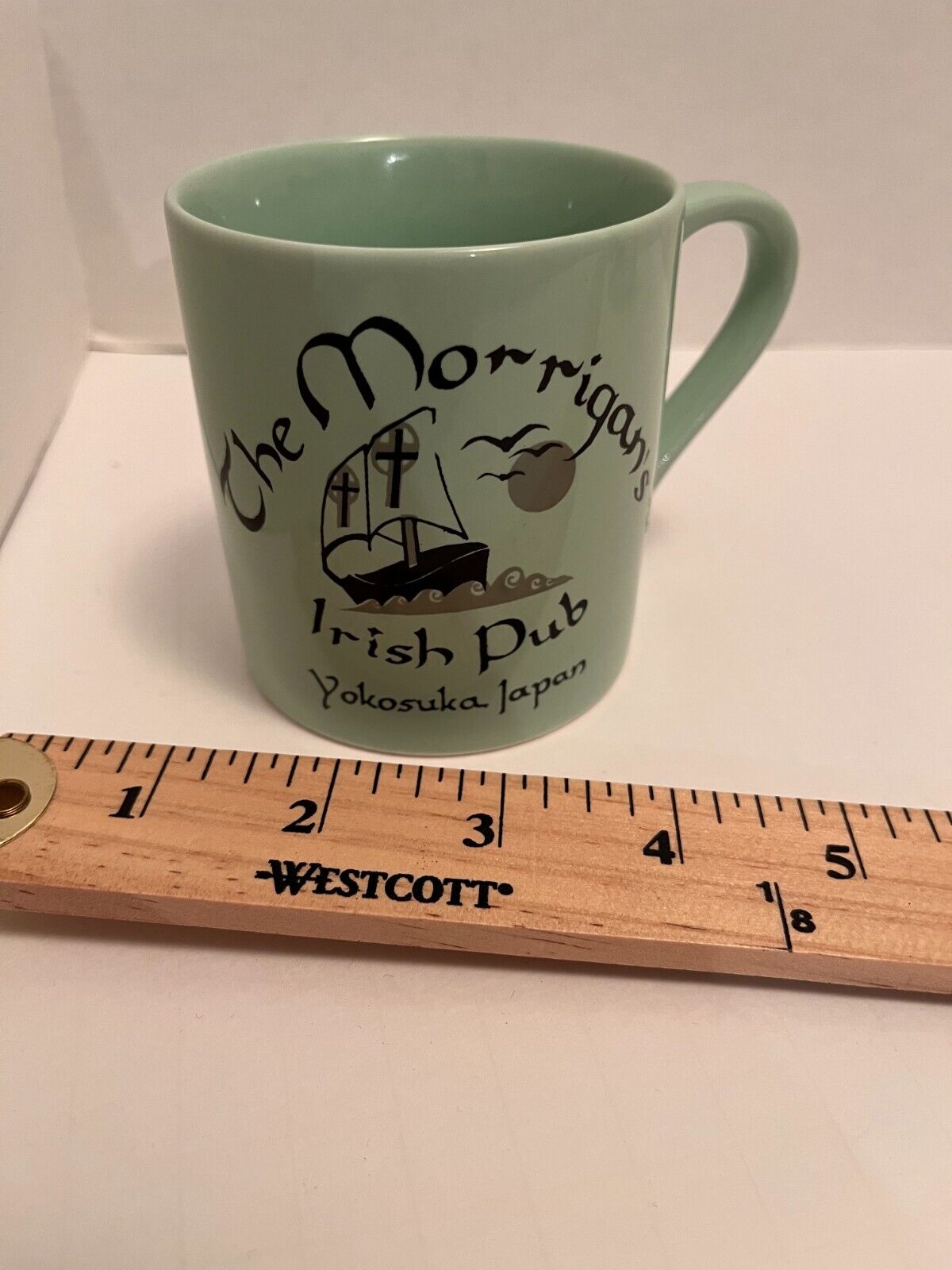 The Morrigan's Irish Pub Yokosuka Japan Coffee Cup Ceramic HTF Vintage US Navy