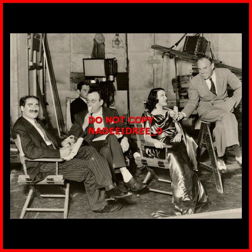 GROUCHO MARX KITTY CARLISLE SAM WOOD AMAZING 1935 ON-SET OPERA 8X10 PHOTO