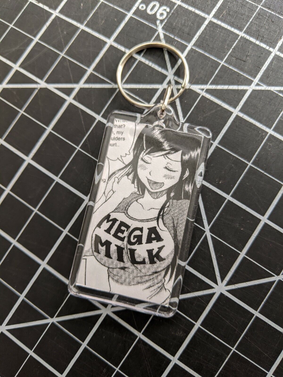 Mega Milk Manga Anime Ecchi Girl Waifu Otaku Lewd Ahegao Key Chain