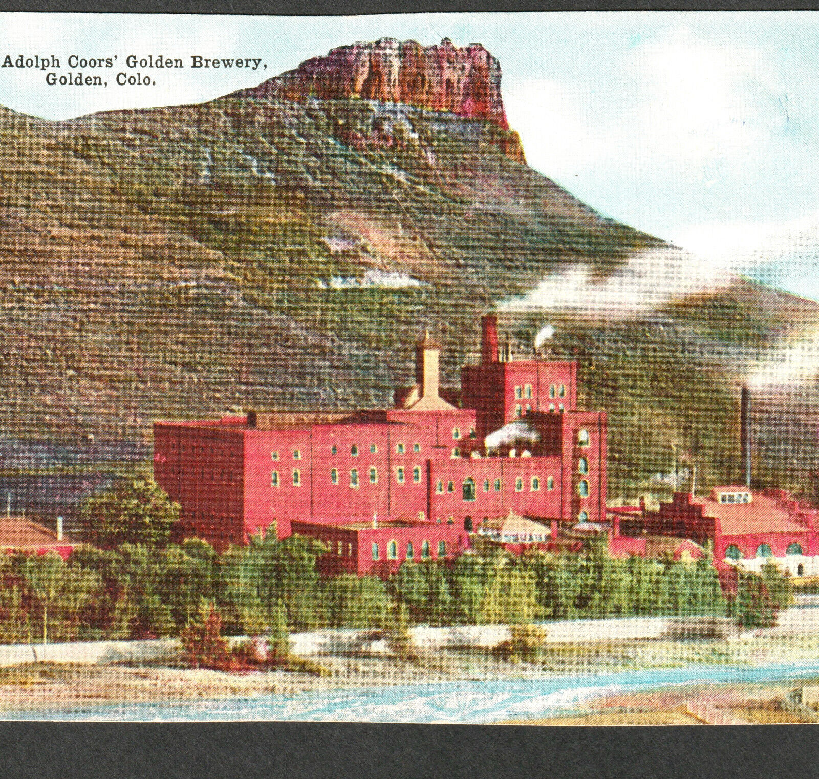 Coors Brewery Golden Colorado c 1909 Pre-Prohibition Beer Castle Rock PostCard