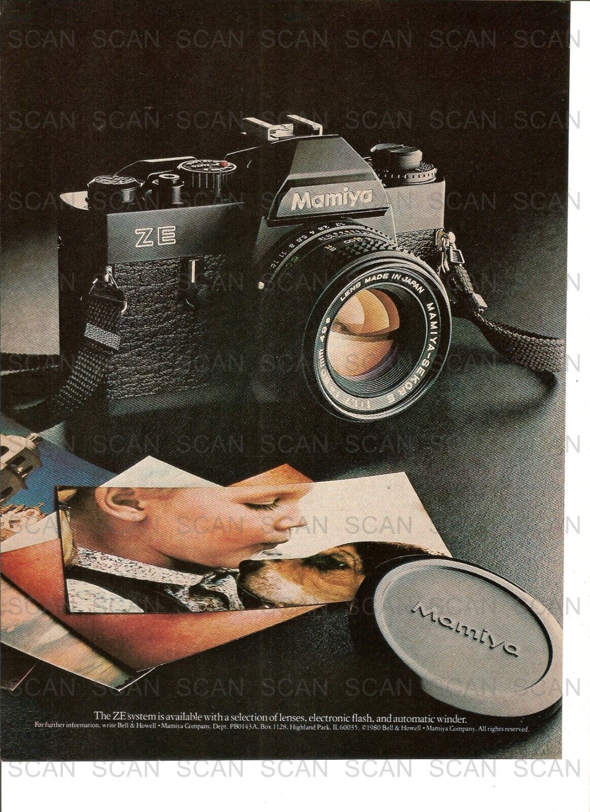 1980 Mamiya ZE Camera  Vintage Magazine Ad  Mamiya 35mm Camera