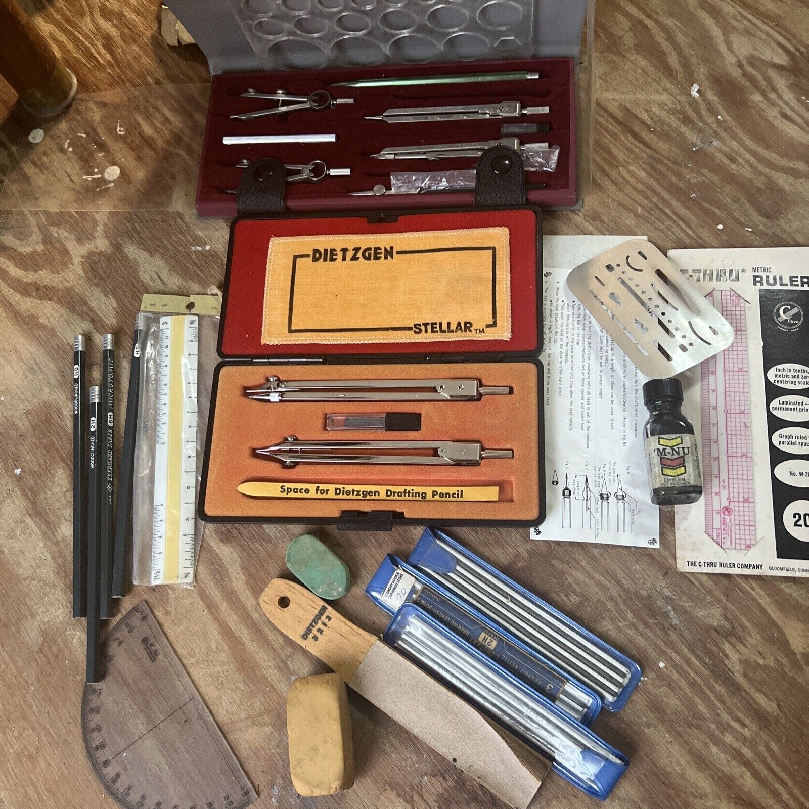 Drafting Tools Lot Dietzgen Vintage