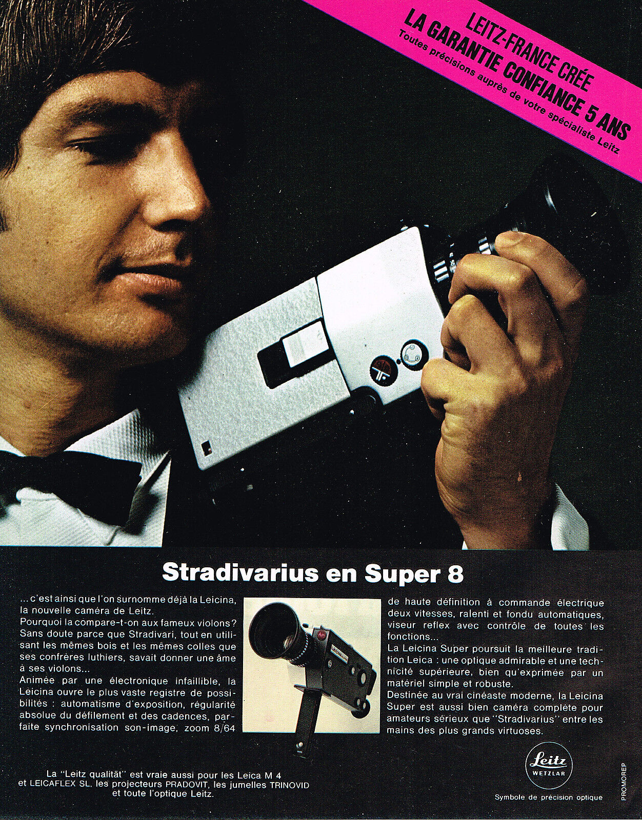 1970 ADVERTISEMENT LEITZ LEICINA SUPER 8 camera