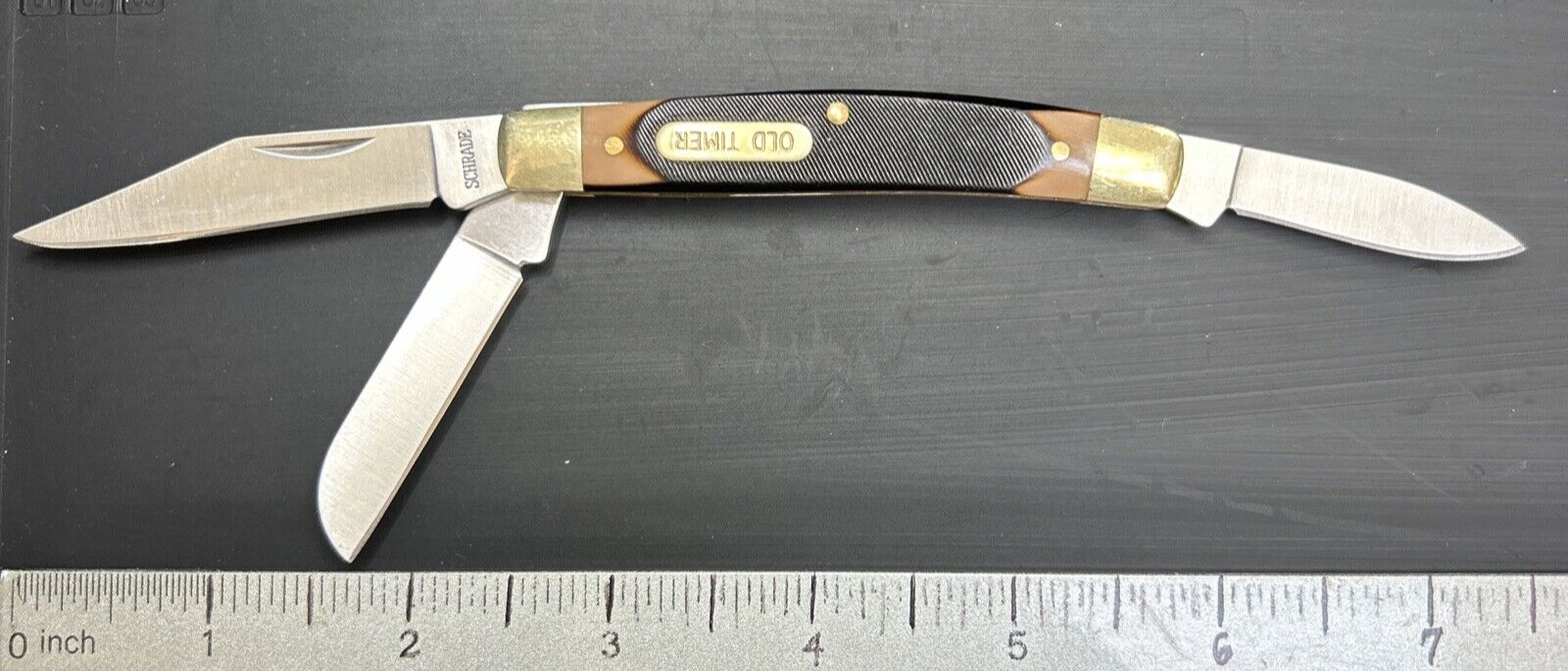 Schrade 34OT Old Timer Stockman Pattern 3 Blade Excellent USED Pocketknife