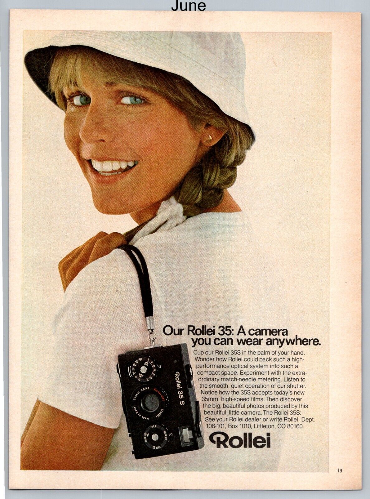 Rollei 35S 35mm High Speed Film Camera Promo Vintage 1978 Full Page Print Ad