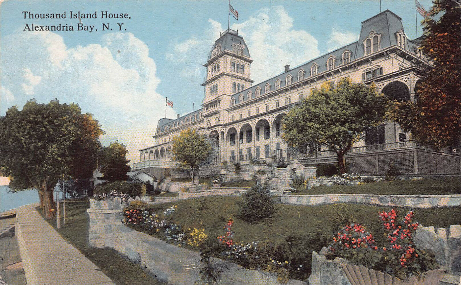 Thousand Island House, Alexandra Bay, New York, early postcard, unused 