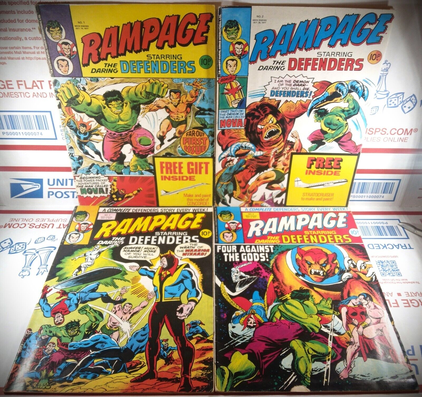🟢💥 RAMPAGE #1-#34 FULL SERIES MARVEL UK WEEKLY 1977 Incredible Hulk DEFENDERS