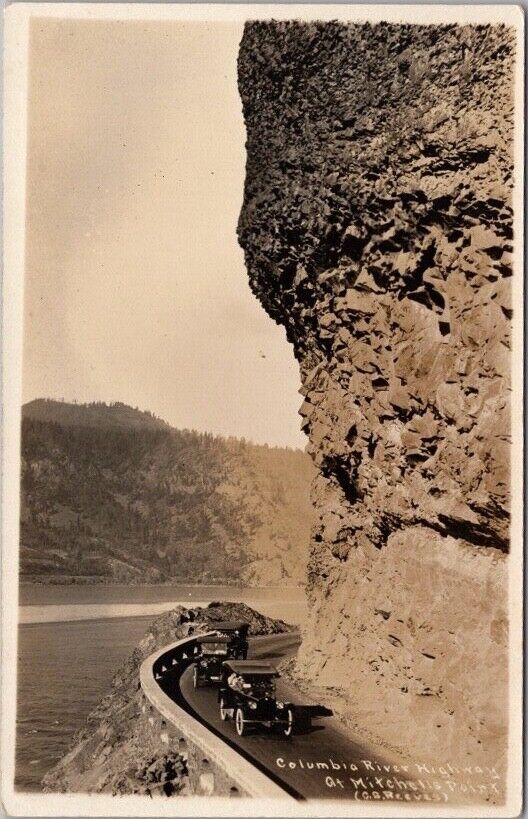 c1920s COLUMBIA RIVER HIGHWAY Oregon RPPC Postcard Mitchell\'s Point REEVES Photo