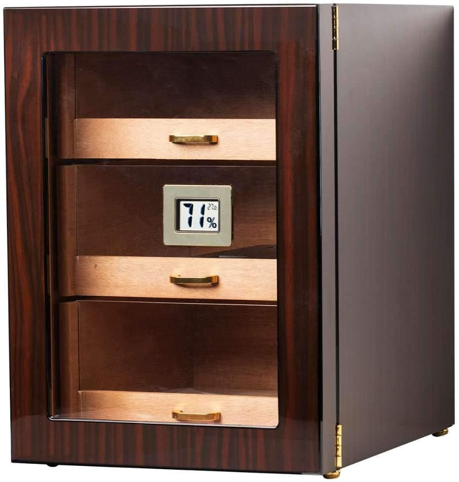 Cigar Humidor Cabinet for 100-150 Cigars with Digital Hygrometer Spanish Cedar 