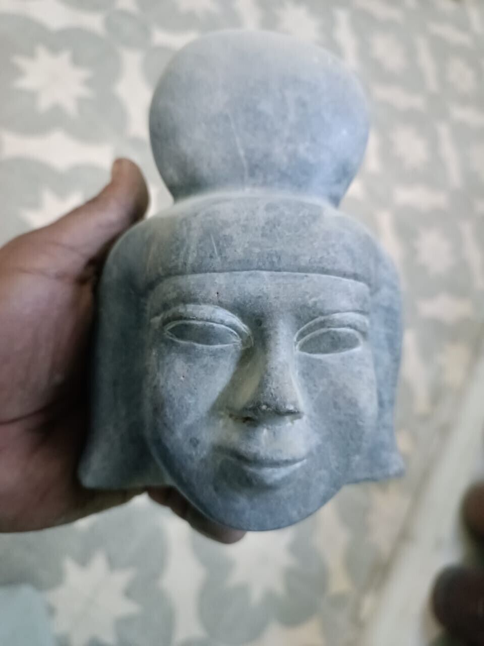 Lapis lazuli Head of Egyptian Goddess Queen Hatshepsut the most beautiful lady