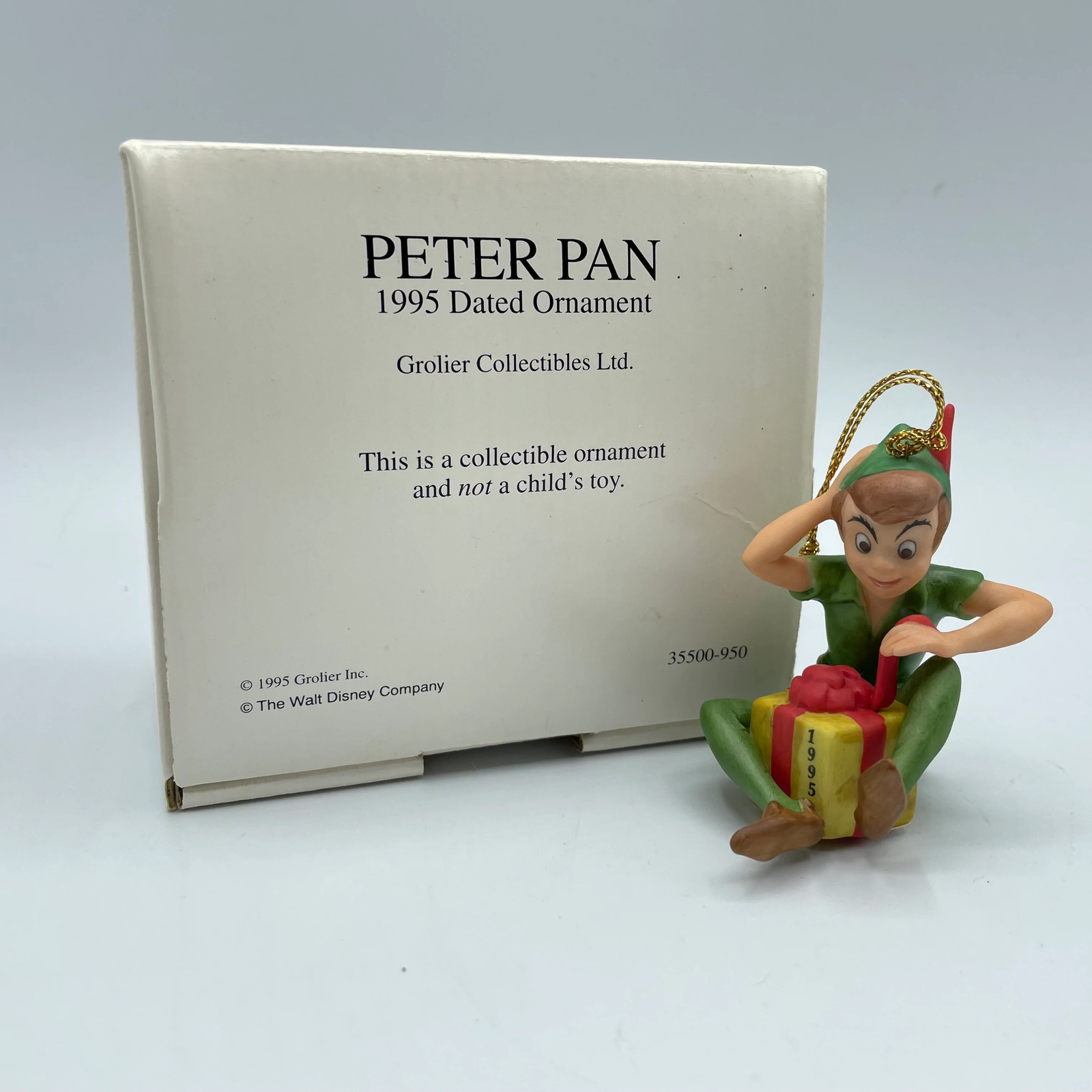Grolier Inc. 1995 Peter Pan Christmas Ornament #35500-950