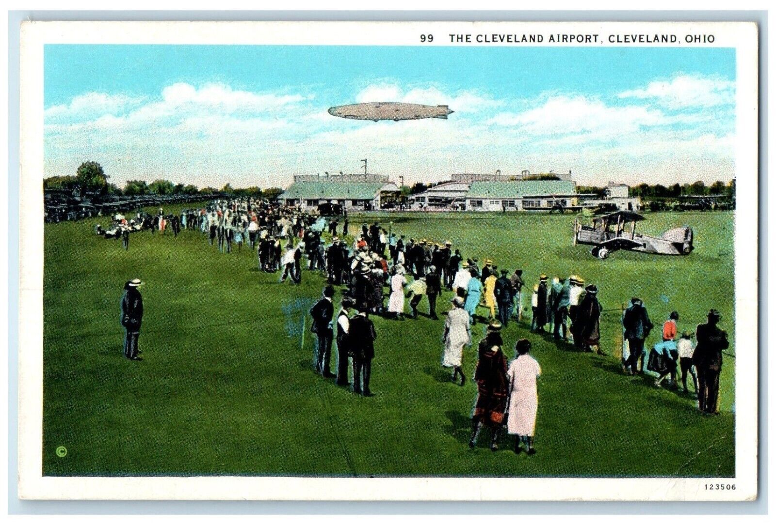 1929 Cleveland Airport Exterior Building Cleveland Ohio Vintage Antique Postcard