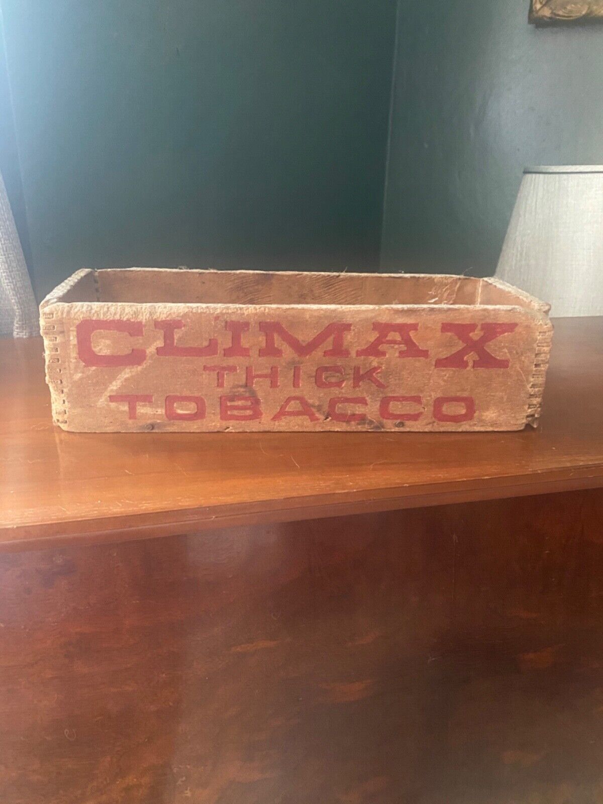 Rare oddity unique vintage wood advertising box nice size 