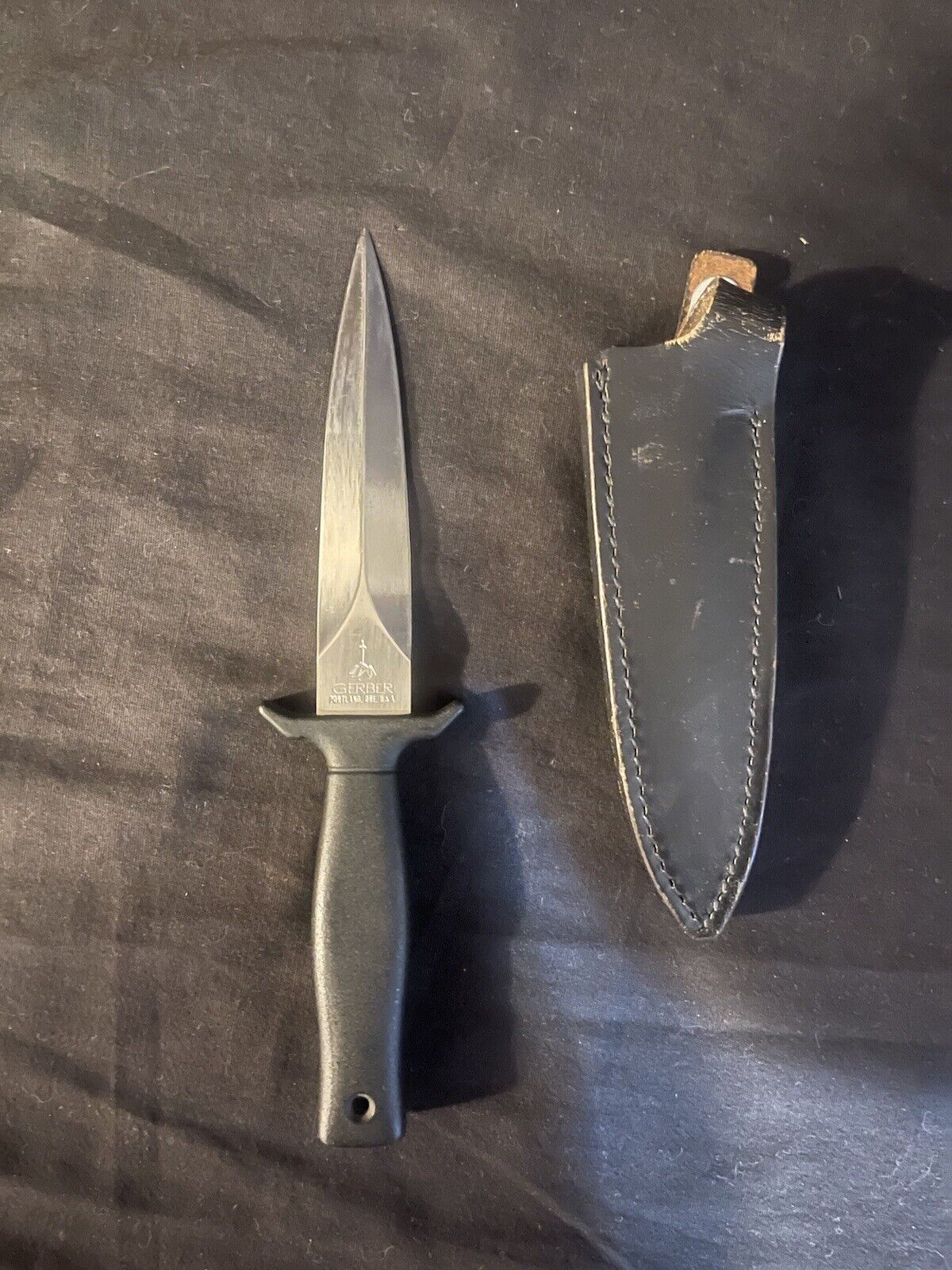 Vintage Gerber Mark 1 Boot Dagger Knife W/original Sheath **Pristine**Must See