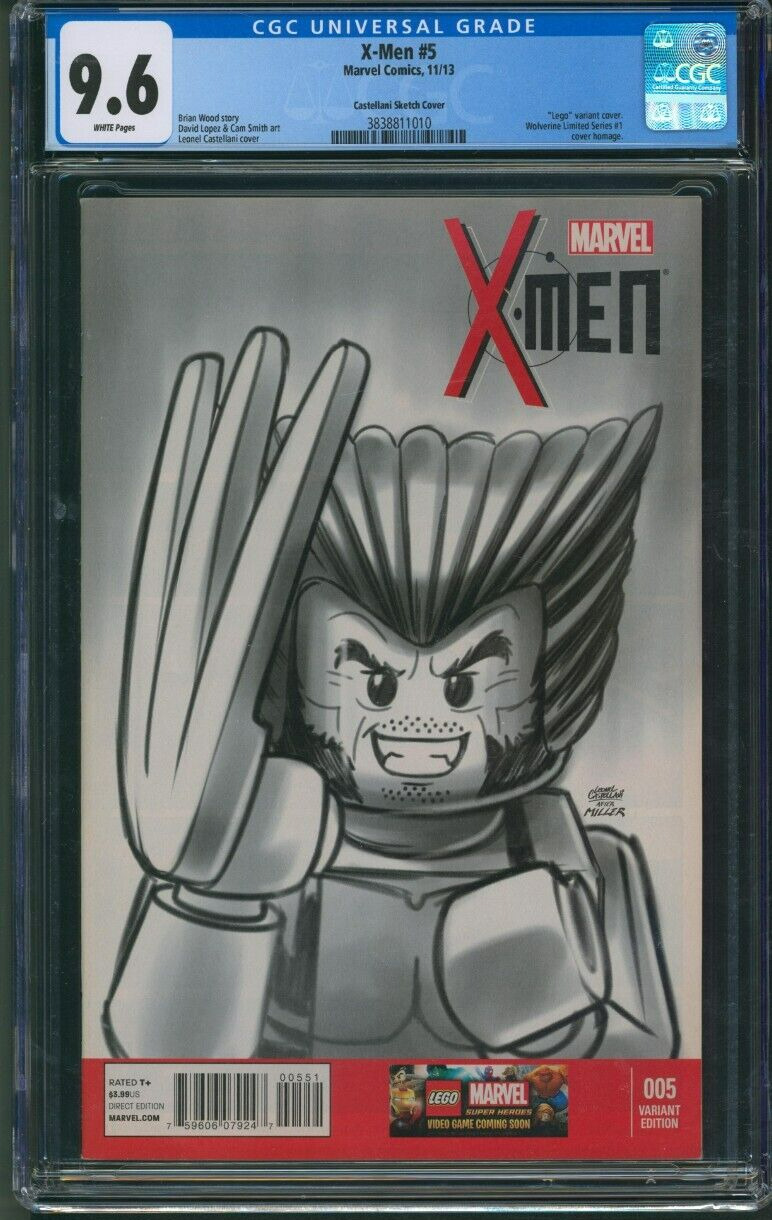 X-Men #5 Lego Sketch Castellani Variant CGC 9.6 (Marvel, 2013)